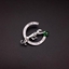 Show details for Fast Selling Green Zinc Alloy Brooche in Flattering Style