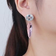 Picture of Sparkly Medium Cubic Zirconia Dangle Earrings