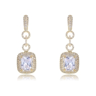 Picture of Low Price Gold Plated White Dangle Earrings from Trust-worthy Supplier