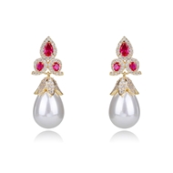 Picture of Irresistible Pink Gold Plated Dangle Earrings For Your Occasions