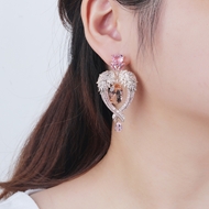 Picture of Copper or Brass Big Dangle Earrings with Unbeatable Quality