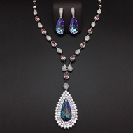Show details for Attractive Blue Platinum Plated 2 Piece Jewelry Set For Your Occasions Show details for Attractive Blue Platinum Plated 2 Piece Jewelry Set For Your Occasions