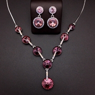Show details for Popular Swarovski Element Purple 2 Piece Jewelry Set for Ladies Show details for Popular Swarovski Element Purple 2 Piece Jewelry Set for Ladies
