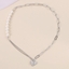 Show details for Fashionable Medium White Short Chain Necklace