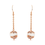 Picture of Beautiful Enamel Rose Gold Plated Dangle Earrings