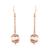 Picture of Beautiful Enamel Rose Gold Plated Dangle Earrings