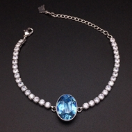 Show details for Bulk Platinum Plated Blue Fashion Bracelet Exclusive Online Show details for Bulk Platinum Plated Blue Fashion Bracelet Exclusive Online