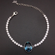 Show details for Designer Platinum Plated Small Fashion Bracelet with No-Risk Return Show details for Designer Platinum Plated Small Fashion Bracelet with No-Risk Return
