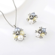 Picture of Sparkly Casual Gold Plated Necklace and Earring Set