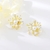 Picture of Artificial Pearl Copper or Brass Stud Earrings Factory Supply