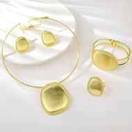 Show details for Trendy Gold Plated Dubai 4 Piece Jewelry Set with Low MOQ