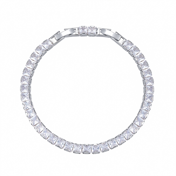 Picture of Luxury Platinum Plated Fashion Bracelet from Top Designer