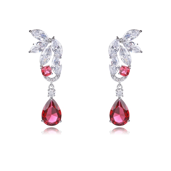 Picture of Luxury Platinum Plated Dangle Earrings with Fast Shipping