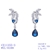 Picture of Pretty Cubic Zirconia Platinum Plated Dangle Earrings