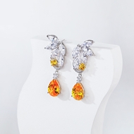 Picture of New Season Yellow Big Dangle Earrings with SGS/ISO Certification