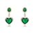 Picture of Charming Green Cubic Zirconia Dangle Earrings As a Gift