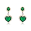 Show details for Charming Green Cubic Zirconia Dangle Earrings As a Gift