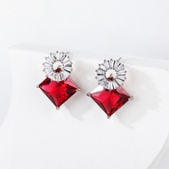 Picture of Unusual Big Cubic Zirconia Dangle Earrings