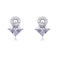 Picture of Luxury Platinum Plated Dangle Earrings with Fast Delivery