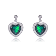 Picture of Fashionable Big Cubic Zirconia Dangle Earrings