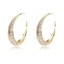 Show details for Sparkling Big Copper or Brass Hoop Earrings