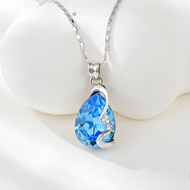 Show details for Impressive Blue Zinc Alloy Pendant Necklace with Beautiful Craftmanship Show details for Impressive Blue Zinc Alloy Pendant Necklace with Beautiful Craftmanship