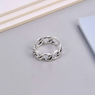 Picture of Brand New Platinum Plated Small Adjustable Ring Factory Supply