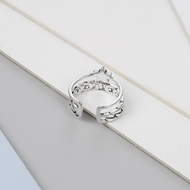 Picture of Zinc Alloy Platinum Plated Adjustable Ring in Flattering Style