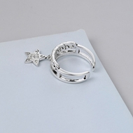 Picture of Classic Platinum Plated Adjustable Ring at Great Low Price