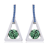 Picture of Nickel Free Rose Gold Plated Artificial Crystal Dangle Earrings with No-Risk Refund