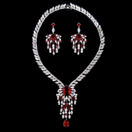 Show details for Irresistible Red Platinum Plated 2 Piece Jewelry Set For Your Occasions Show details for Irresistible Red Platinum Plated 2 Piece Jewelry Set For Your Occasions