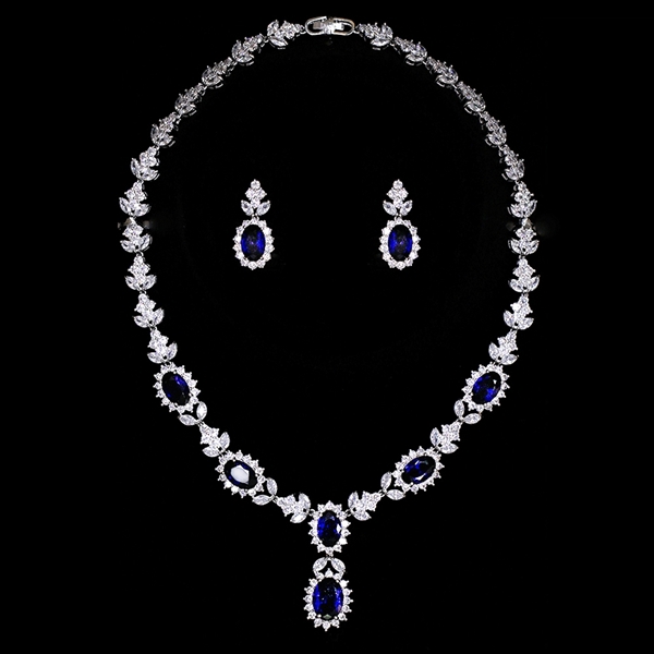 Picture of Amazing Big Cubic Zirconia 2 Piece Jewelry Set