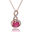 Show details for Affordable Rose Gold Plated Pink Pendant Necklace