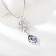 Show details for Zinc Alloy Platinum Plated Pendant Necklace in Flattering Style Show details for Zinc Alloy Platinum Plated Pendant Necklace in Flattering Style