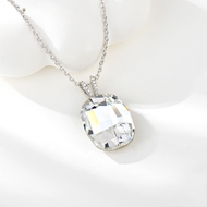 Show details for Designer Platinum Plated Swarovski Element Pendant Necklace with Easy Return Show details for Designer Platinum Plated Swarovski Element Pendant Necklace with Easy Return