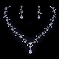 Show details for Attractive White Cubic Zirconia 2 Piece Jewelry Set For Your Occasions Show details for Attractive White Cubic Zirconia 2 Piece Jewelry Set For Your Occasions