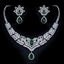 Show details for Hypoallergenic Platinum Plated Cubic Zirconia 2 Piece Jewelry Set with Easy Return