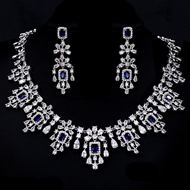 Show details for Inexpensive Platinum Plated Cubic Zirconia 2 Piece Jewelry Set of Original Design Show details for Inexpensive Platinum Plated Cubic Zirconia 2 Piece Jewelry Set of Original Design