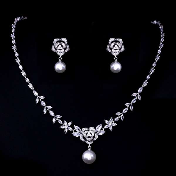 Picture of Luxury Cubic Zirconia 2 Piece Jewelry Set with Speedy Delivery