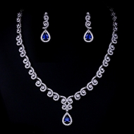 Show details for Inexpensive Platinum Plated Blue 2 Piece Jewelry Set from Reliable Manufacturer Show details for Inexpensive Platinum Plated Blue 2 Piece Jewelry Set from Reliable Manufacturer