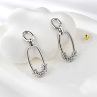 Show details for Designer Platinum Plated Copper or Brass Dangle Earrings with No-Risk Return Show details for Designer Platinum Plated Copper or Brass Dangle Earrings with No-Risk Return