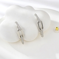 Show details for Luxury Platinum Plated Dangle Earrings with Worldwide Shipping Show details for Luxury Platinum Plated Dangle Earrings with Worldwide Shipping