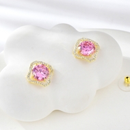 Show details for Charming Pink Copper or Brass Stud Earrings As a Gift Show details for Charming Pink Copper or Brass Stud Earrings As a Gift
