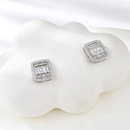 Show details for Featured White Platinum Plated Stud Earrings for Girlfriend Show details for Featured White Platinum Plated Stud Earrings for Girlfriend