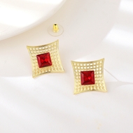 Picture of Impressive White Gold Plated Stud Earrings with Low MOQ