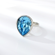 Show details for Attractive Blue Platinum Plated Fashion Ring For Your Occasions Show details for Attractive Blue Platinum Plated Fashion Ring For Your Occasions