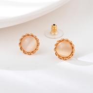 Picture of Zinc Alloy Opal Stud Earrings with Full Guarantee