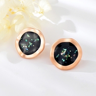 Show details for Unusual Small Rose Gold Plated Stud Earrings