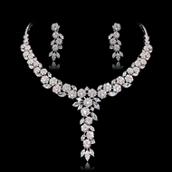Show details for Low Cost Platinum Plated Copper or Brass 2 Piece Jewelry Set with Low Cost Show details for Low Cost Platinum Plated Copper or Brass 2 Piece Jewelry Set with Low Cost