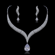 Show details for Beautiful Cubic Zirconia Copper or Brass 2 Piece Jewelry Set Show details for Beautiful Cubic Zirconia Copper or Brass 2 Piece Jewelry Set